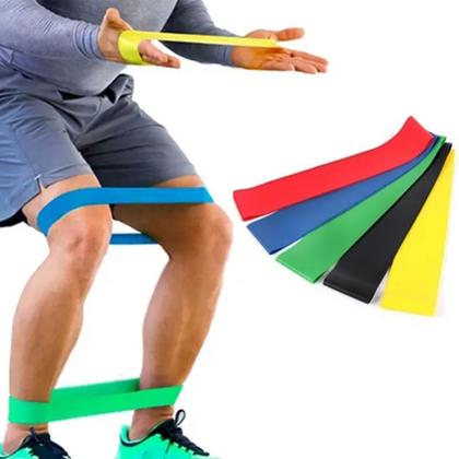 Imagem de Kit Fitness Roda Rolo+ Kit Elástico Extensor +Kit 5 Faixa