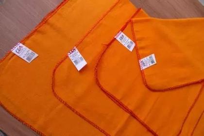 Imagem de Kit Flanela com 6 Laranja 38x58 cm