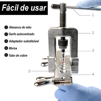 Imagem de Kit Flangeador 1/8 X 3/4 Lorben Com Alargador De Tubos