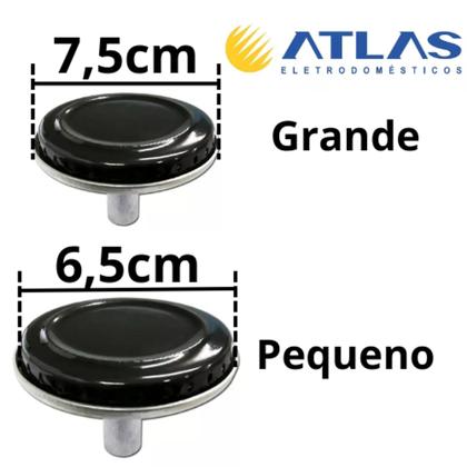Imagem de Kit Fogão Atlas Monaco 4 Bocas Espalhador + Queimador 1 GRA + 3 PEQ