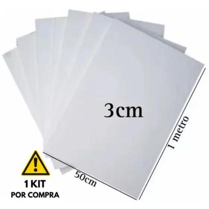 Imagem de Kit Folhas de Isopor com 10 Placas 3 cm - 5 m² (COMPRE 1 KIT POR VEZ)