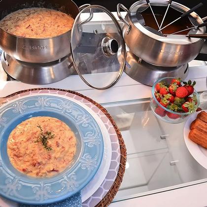 Imagem de Kit Fondue Eletrico 220v Completo: Queijo, Chocolate E Mais!