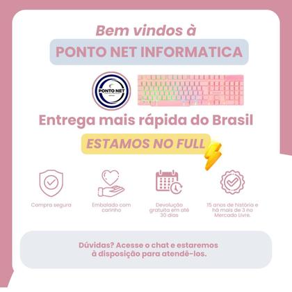Imagem de Kit Fone Mouse Teclado Semi Mecânico Gamer Rosa Home Office Evolut