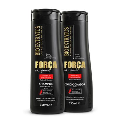 Imagem de Kit Força Shampoo Condicionador e Loção 100 ml Bio Extratus