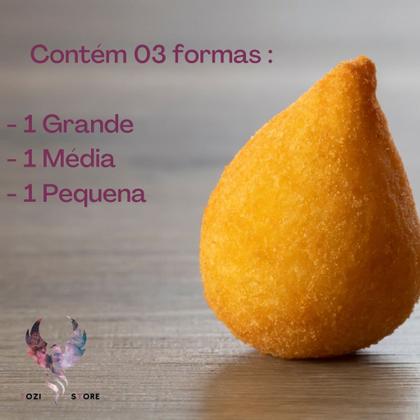 Imagem de Kit Forma de Coxinha 3 Tamanhos e Forma Molde Pastel Salgados Risole 5 Tamanhos