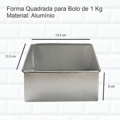 Imagem de Kit Formas Para Bolo De 1kg Redonda Quadrada Retangular