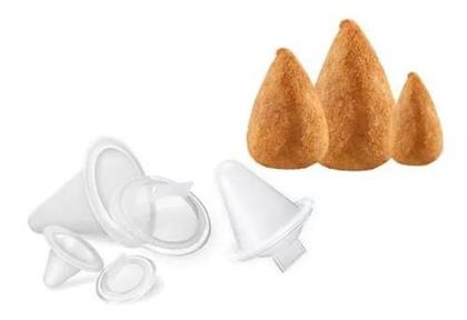 Imagem de Kit formas para fazer coxinha modeladora keita 3 tamanhos