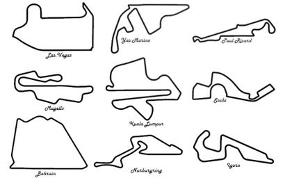 Imagem de Kit Formula 1 Completo Pistas Com Quadro 3d Decoração Gp - Peko3D