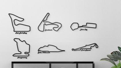 Imagem de Kit Formula 1 Completo Pistas Com Quadro 3d Decoração Gp - Peko3D