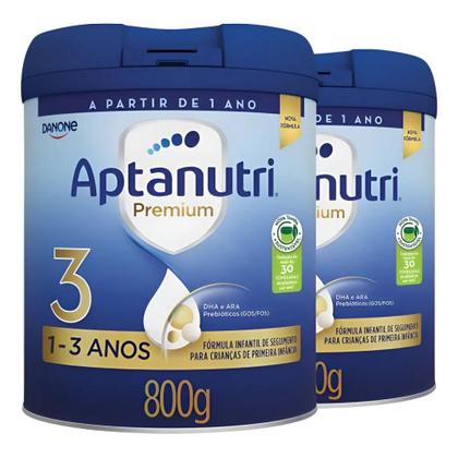 Imagem de Kit Fórmula Infantil Aptanutri Premium 3 800g 2 Unidades