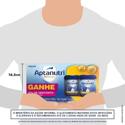 Imagem de Kit Fórmula Infantil Aptanutri Premium 3 800g 2 Unidades