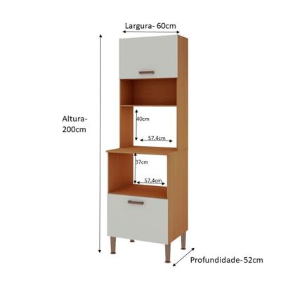 Imagem de Kit forno e microondas 60cm 2 portas 1014 Linha Essência Genialflex