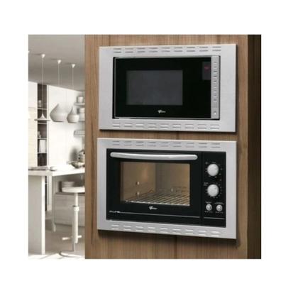 Imagem de Kit Forno Elétrico 44L E Micro-Ondas Com 8 Funções De Embutir em Aço Inox Fischer 220 V