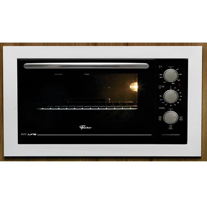 Imagem de Kit Forno Elétrico 48 L e Micro-Ondas 25 L de Embutir Fit Line Moldura Branca 220 V Fischer