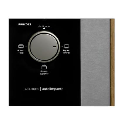 Imagem de Kit Forno Elétrico 48 L e Micro-Ondas 25 L de Embutir Fit Line Moldura Inox 220 V Fischer