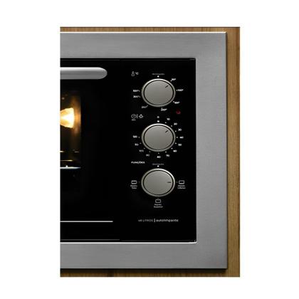 Imagem de Kit Forno Elétrico 48 L e Micro-Ondas 25 L de Embutir Fit Line Moldura Inox 220 V Fischer