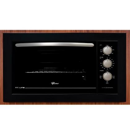 Imagem de Kit Forno Elétrico 48 L e Micro-Ondas 25 L de Embutir Fit Line Moldura Preta 220 V Fischer