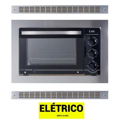 Imagem de Kit Forno Elétrico Embutir 45L Cooktop Preto Depurador Embutir Safanelli