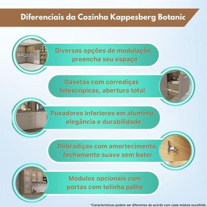 Imagem de Kit Forno Torre Quente Cozinha Botanic 70cm 04 Portas M630 Kappesberg