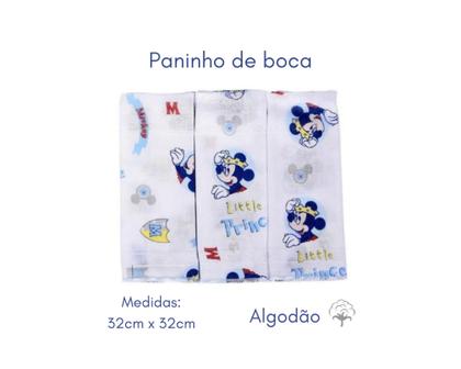 Imagem de Kit fralda de pano+toalha+cueiro+paninho de boca disney - minasrey