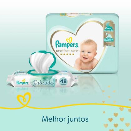 Imagem de Kit Fralda Pampers Premium Care Mega Tamanho XG 78 Unidades