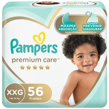 Imagem de Kit Fralda Pampers Premium Care Nova Jumbo Tamanho XXG 168 Unidades
