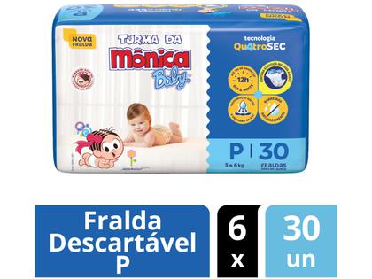 Imagem de Kit Fralda Turma da Mônica Baby Tam. P 3 a 5kg