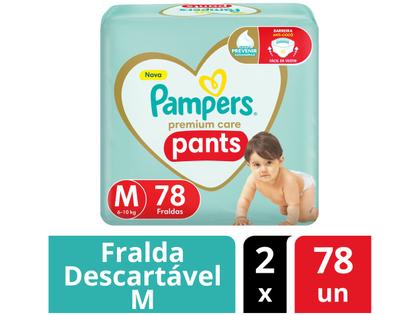Imagem de Kit Fraldas Pampers Premium Care Pants Calça  