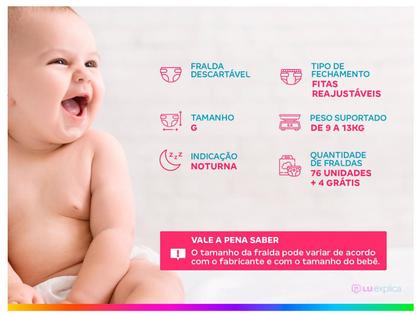 Imagem de Kit Fraldas Pampers Supersec Tam. G
