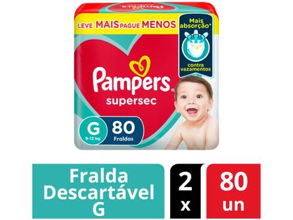 Imagem de Kit Fraldas Pampers Supersec Tam. G