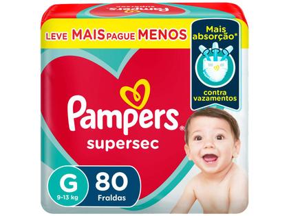 Imagem de Kit Fraldas Pampers Supersec Tam. G