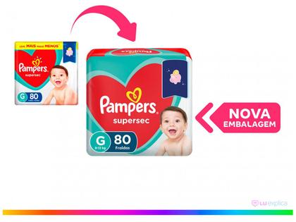 Imagem de Kit Fraldas Pampers Supersec Tam. G