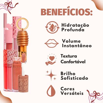 Imagem de Kit Franciny Ehlke: Kit Love + Lip Honey + Kit Glosslicious com 3