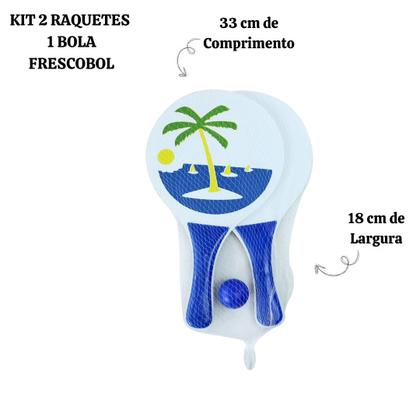 Imagem de Kit Frescobol Com 2 Raquetes E 01 Bola Praia