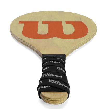 Imagem de Kit Frescobol Wilson Logo Pinus com 2 Raquetes e 1 Bola - Laranja e Preta