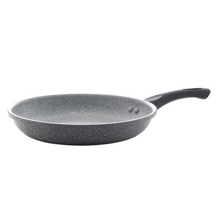 Imagem de Kit Frigideira 20cm Antiaderente Indução Cinza Granilite Wolff & Espátula Preta