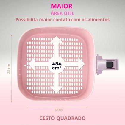 Imagem de Kit Fritadeira Air Fryer BAFE53 5,5 Litros 1500W E Batedeira Planetária BBP700RS 4 Litros 700W Rosa