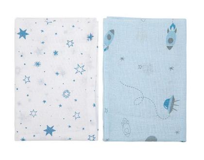 Imagem de Kit Fronha Bebê Com 2 Pçs 31cm x 22cm Espaço Papi