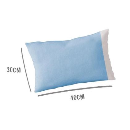 Imagem de Kit Fronha e Lençol de Elástico Berço Crescer Fase 2 Oval 138cm x 68cm Azul Arrumadinho Enxovais