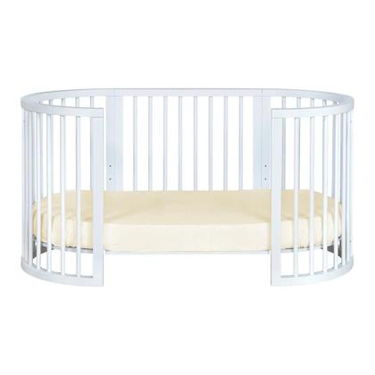Imagem de Kit Fronha e Lençol de Elástico Berço Crescer Fase 2 Oval 138cm x 68cm Cru Arrumadinho Enxovais