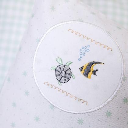 Imagem de Kit Fronha Infantil Bebês 40x28cm Bordado 02 Unidades 150 Fios 100% Alogodão - Papi