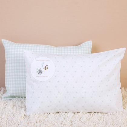 Imagem de Kit Fronha Infantil Bebês 40x28cm Bordado 02 Unidades 150 Fios 100% Alogodão - Papi