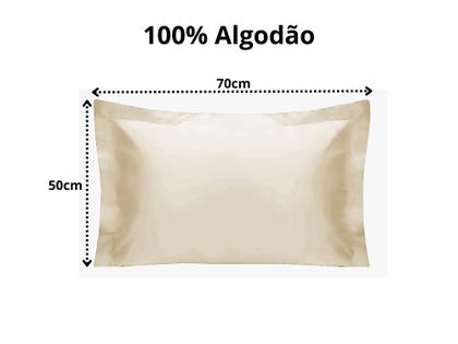 Imagem de Kit Fronhas de Aba Percal 400 Fios  Elegância e Conforto