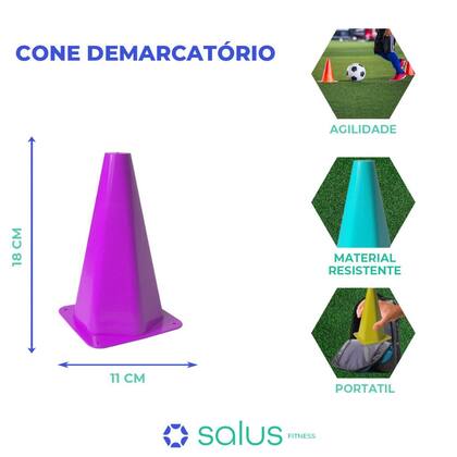 Imagem de Kit Funcional Agilidade 5 Chapéus + 5 Cones e Escada