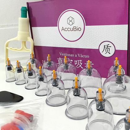 Imagem de Kit Funcional Para Ventosaterapia Com 18 Copos Accubio