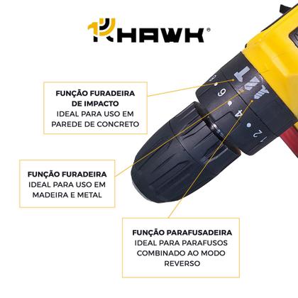 Imagem de Kit Furadeira de Impacto 20V  2 Baterias Maleta