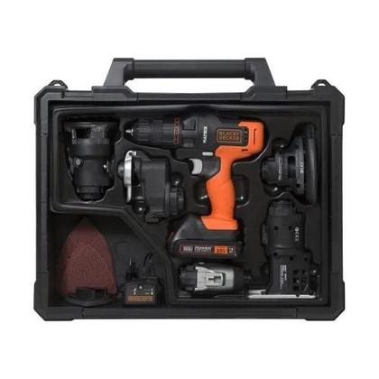 Imagem de Kit Furadeira E Parafusadeira Black E Decker Com 6 Cabeçotes