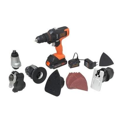 Imagem de Kit Furadeira E Parafusadeira Black E Decker Com 6 Cabeçotes