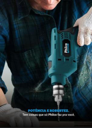 Imagem de Kit Furadeira e Parafusadeira Force Com Maleta 99 Acessórios Pfu03mf Philco Cor Azulturquesa 220V