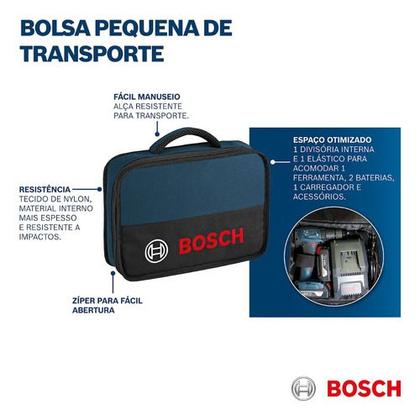 Imagem de Kit Furadeira Impacto Parafusadeira Bosch Gsb 450 Re Com 5 Brocas Concreto e Bolsa 220v